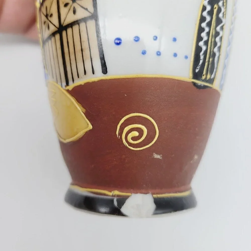 Vintage Japanese Satsuma Moriage 5